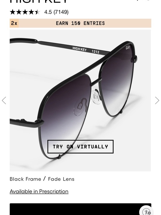 Quay Aviator Style Sunglasses